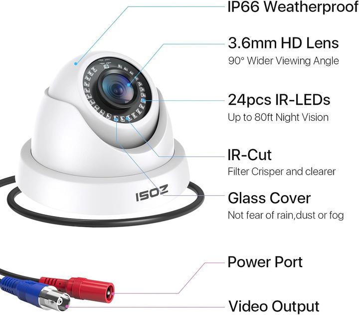 Produktbild Zosi 16-Kanal Überwachungskamera-Set mit DVR (8 Kameras)
