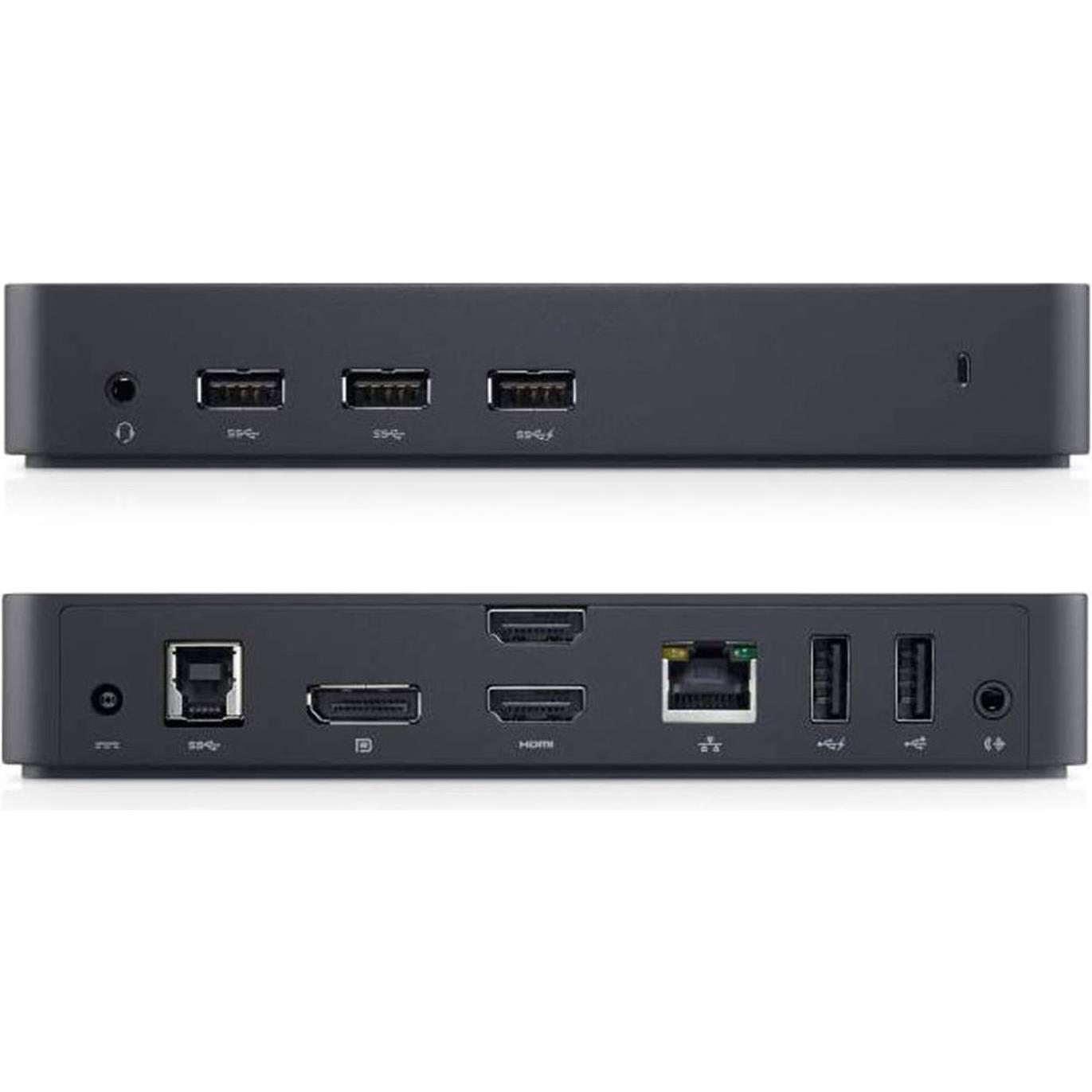 Thumbnail - Dell D3100 (USB-B, 12 Ports), Dockingstation + USB Hub, Schwarz