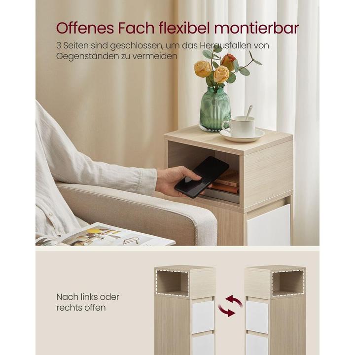 Immagine prodotto Vasagle Comodino (25 x 30 x 65 cm)