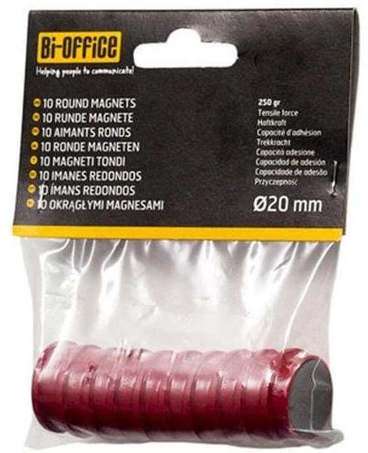 Image du produit Bi-Office Haftmagnet Super Strong 20 mm Rot, 10 Stück (10 x)