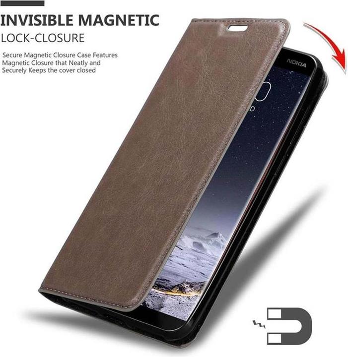 Produktbild Cadorabo Book Invisible Magnet Cover (Nokia 8 Sirocco)