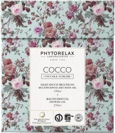 Produktbild Phytorelax Coccole sublimi Coconut Gift Box Dry Oil 100ml and Shower Gel 250ml (Haarpflege set)