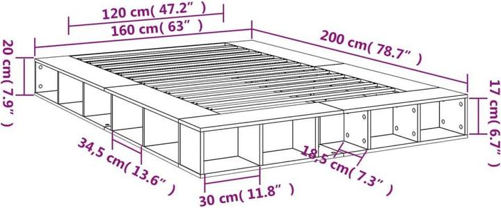 Image du produit vidaXL Bettgestell (160 x 200 cm)
