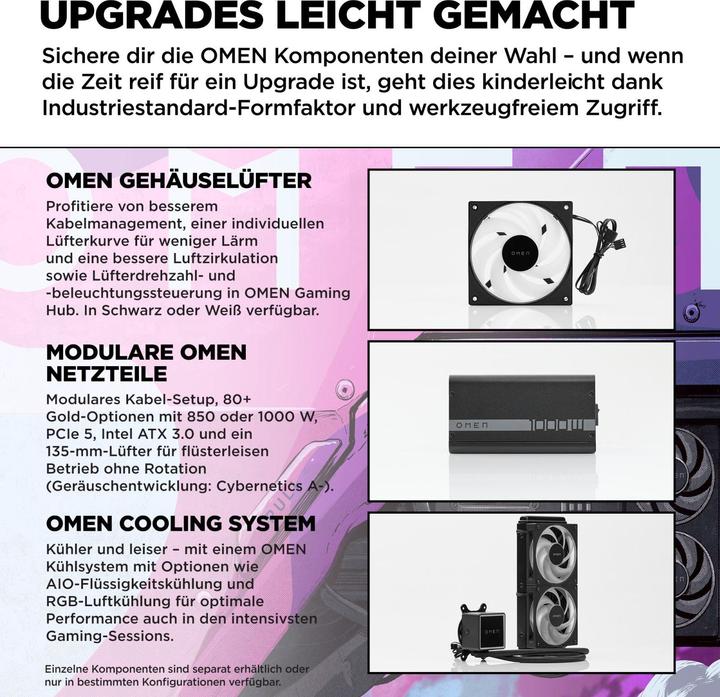 Produktbild HP Omen 35L GT16-0477ng (AMD Ryzen 7 8700F, 64 GB, 2000 GB, GeForce RTX 4070 Super)