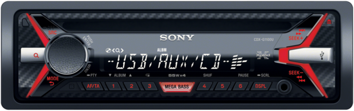 Produktbild Sony CDX-G1100U (Rot)