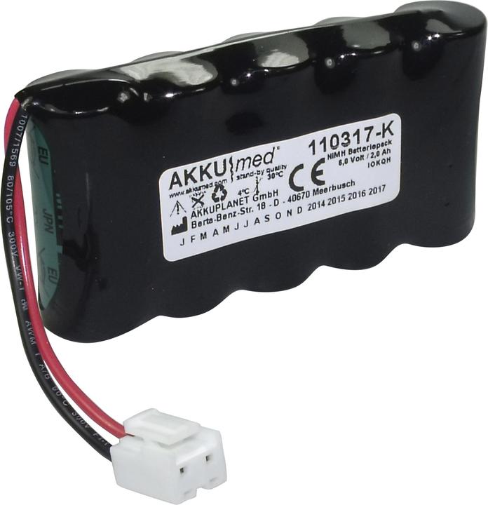 XCell NiMH Akku passend für Söhnle Waage S20-2760 6,0 Volt 2,0 Ah CE Konform (1 pcs, 2000 mAh, Batterie)