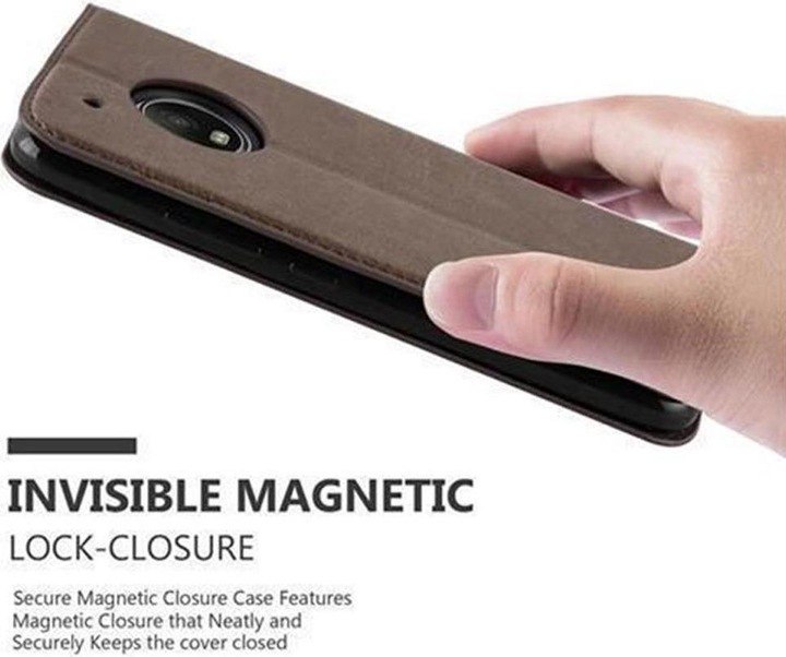 Actual product image Cadorabo Book Invisible Magnet Cover (Motorola Moto G5 Plus)