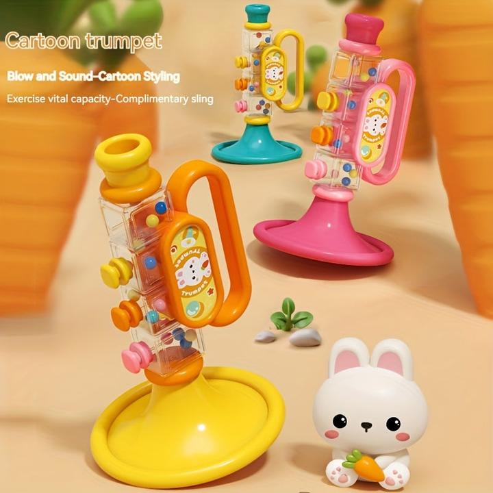 Image du produit Activity Board Petit jouet pour enfants en forme de corne de lapin, bébé soufflera dans l'harmonica de dessin animé