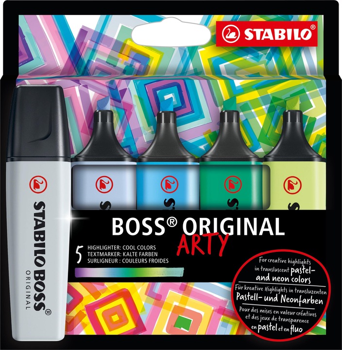 Produktbild STABILO Boss Original Arty (Blautöne, 5 mm, 5 x)