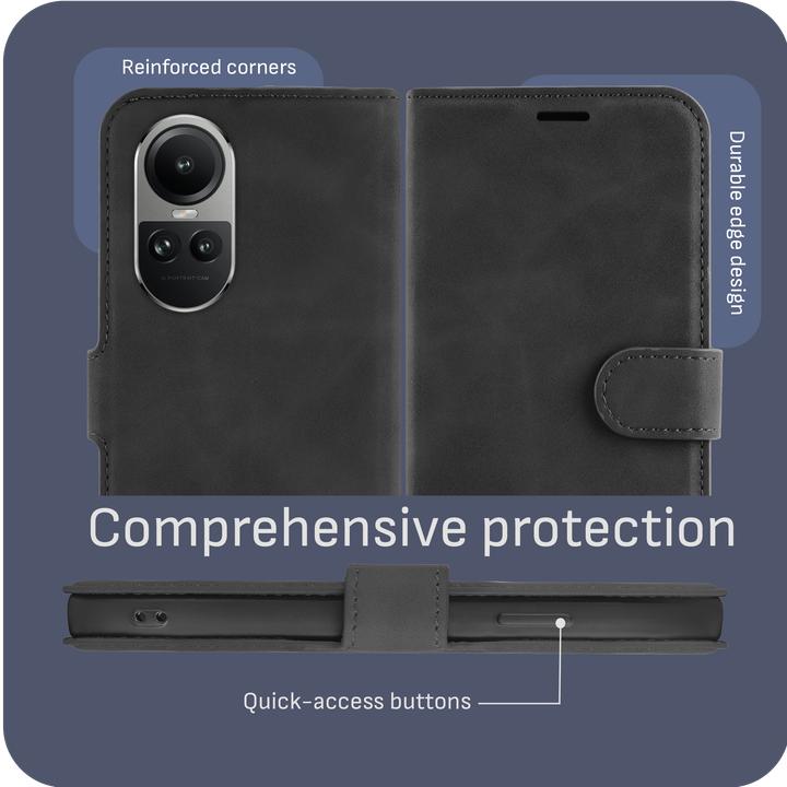 Produktbild Cazy Premium-Geldbörsen-Etui für Oppo Reno10 5G / Reno10 Pro 5G, Magnetisches Geldbörsen-Etui (Oppo Reno 5G)