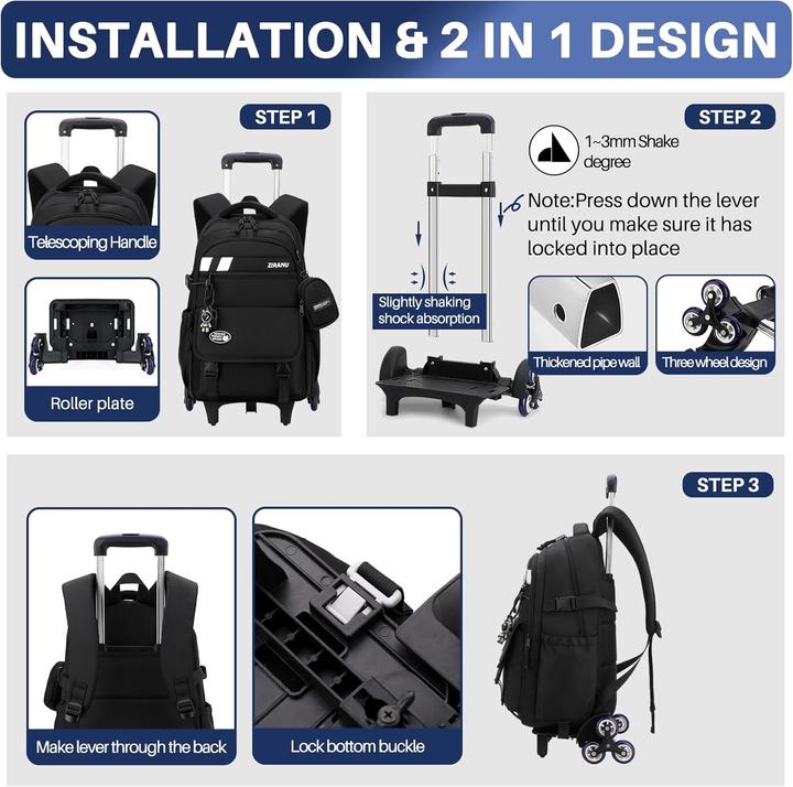 Produktbild Travelknot Schulrucksack mit Rollen