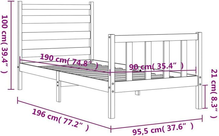 Produktbild VidaXL Debra (90 x 190 cm)