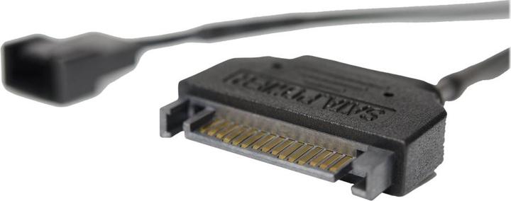 Produktbild Noctua SATA 15-polig – 4-polig, Schwarz (NA-SAC5) (30 cm, 4 pin PWM)