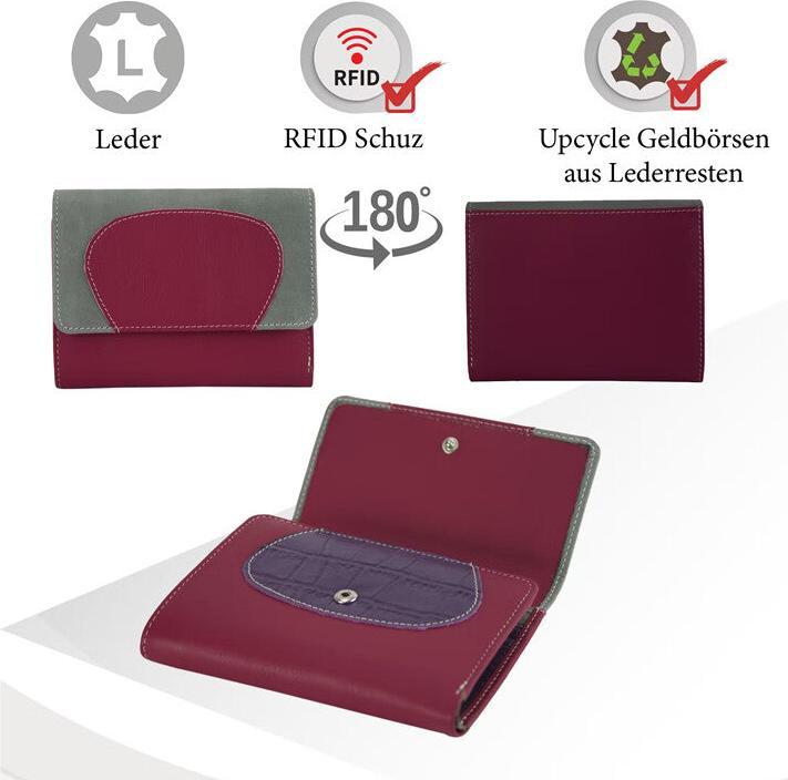 Actual product image Sunsa Ladies Wallet Purse RFID Leather Recycled No.0