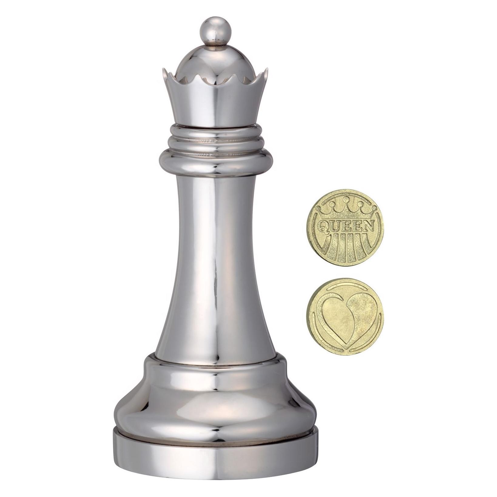 Huzzle Gegoten Schaakpuzzel - Koningin - Zilver