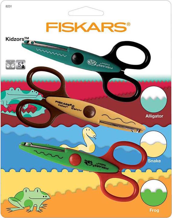 Actual product image Fiskars Children's scissors swamp animals (13 cm)