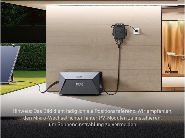 Produktbild Anker Solix MI BLE Microinverter + Panel Extension Cable, Schuko Connection Cable