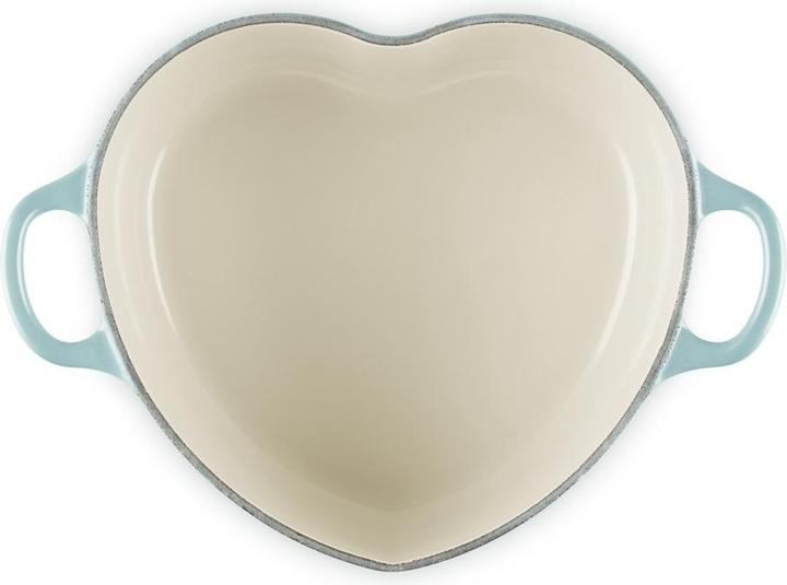 Produktbild Le Creuset braadpan hartvormig met rvs knop 2 liter gietijzer Sea Salt (21401207174455) (Bräter + Schmortopf, Bratpfanne, Gusseisen, 20 x 13.60 cm)