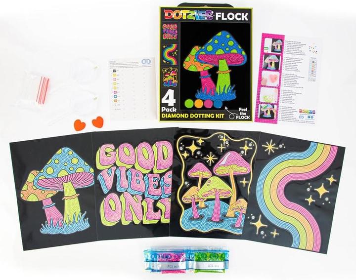 Actual product image Diamond Dotz Neon Flock Diamant-Malset für Erwachsene