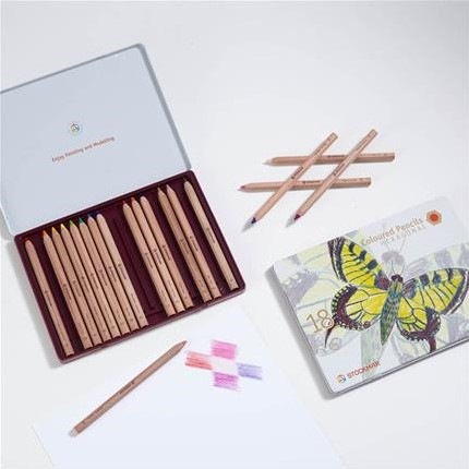 Produktbild Stockmar kleurpotloden 6kant (assortiert)18+1(EN-NL-FR) (Mehrfarbig)