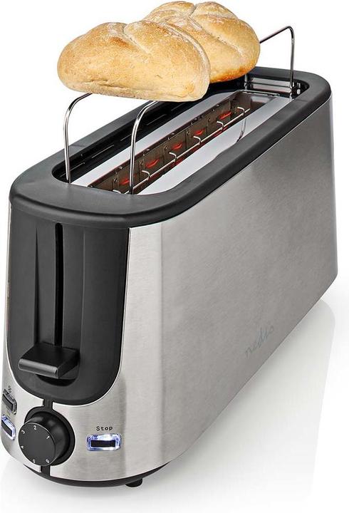 Image du produit Nedis Grille-pain Acier inoxydable Série 1 Fentes Niveaux de brunissage : 6 Fonction décongélation