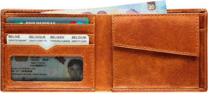 Actual product image Maverick New Men porte-dollar compact cuir, cognac