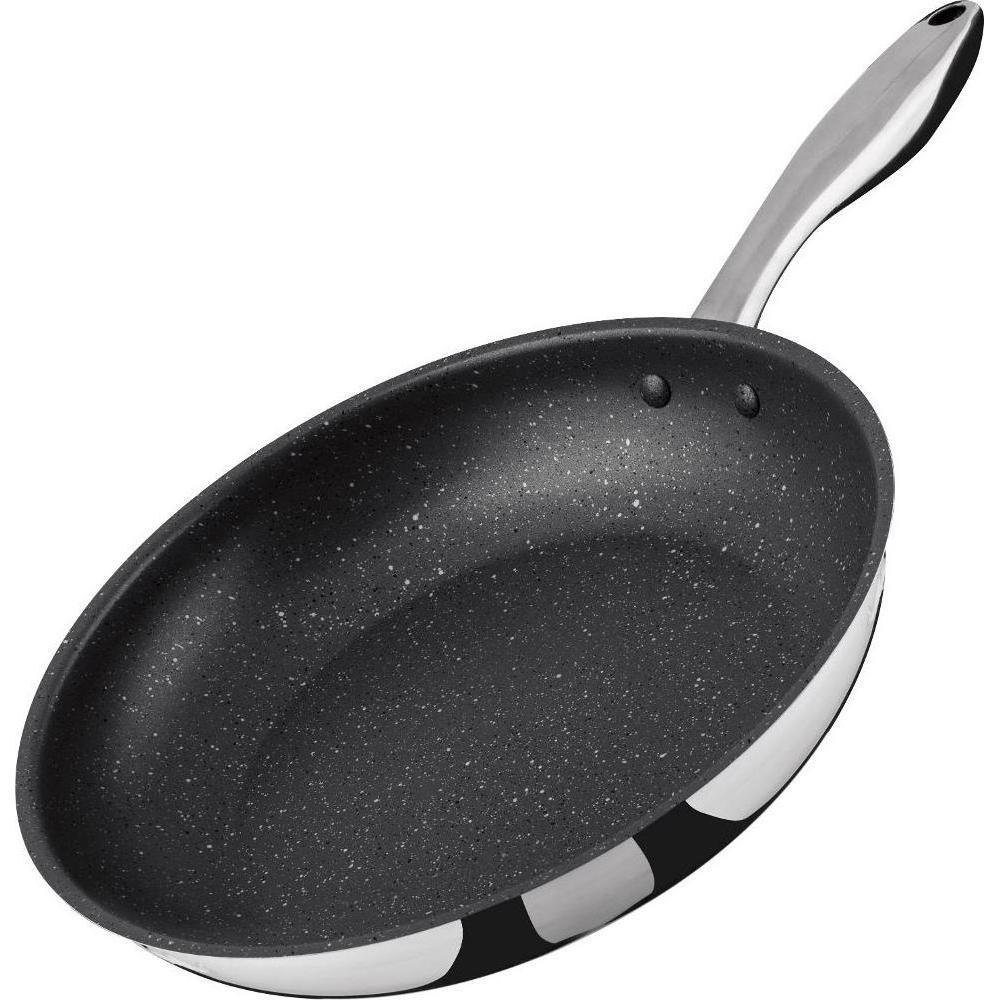 Lamart Sote LT1232 – Stainless steel frying pan diameter 28 cm, Padella + Pentola, Argento