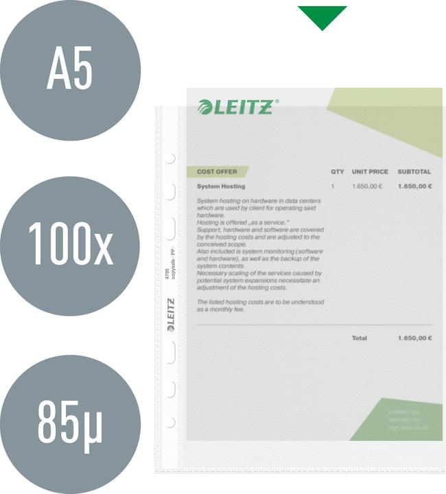 Produktbild Leitz Standard Prospekthülle (A5, 100x)