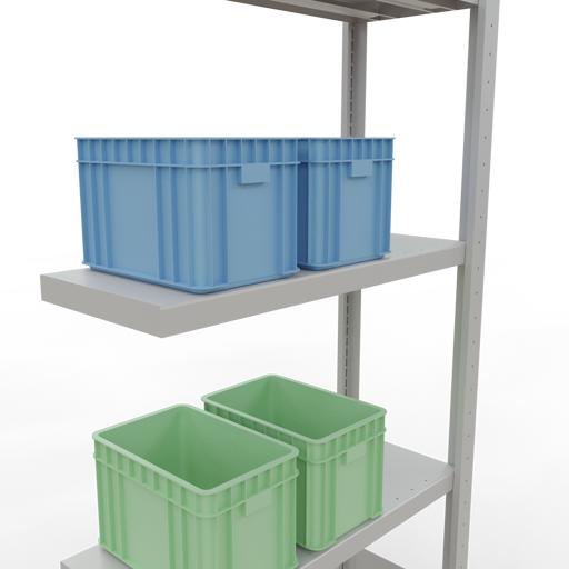 Actual product image Schulte Lagertechnik MULTIplus250 boltless add-on bay system with length bolts