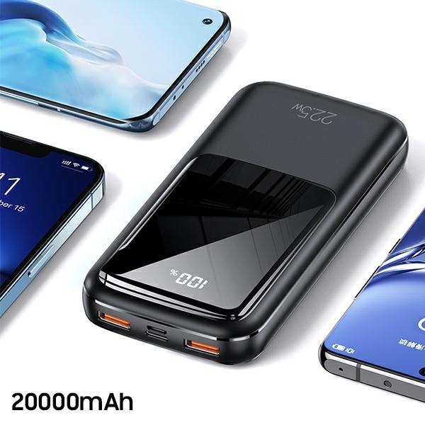 Actual product image Usams Powerbank PB58 20000 mAh Black (20000 mAh, 22.50 W, 22.50 Wh)