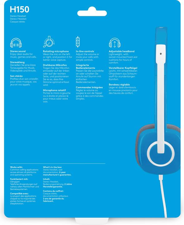 Actual product image Logitech Stereo Headset H150 (Cable)