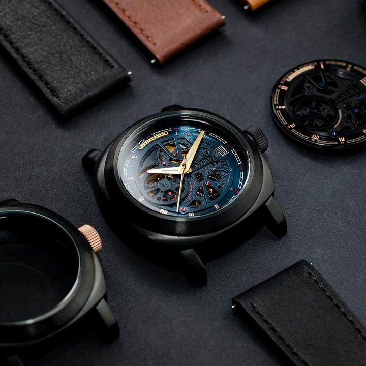 Actual product image Aries Gold G 9025 BK-BUG (Skeleton watch)