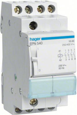 Image du produit Hager Télérupteur EPN540 4S 230V AC 110V DC 16A