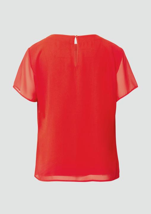 Produktbild s.Oliver Bluse Chiffon-Bluse mit Rundhalsausschnitt und Kurzarm (48)