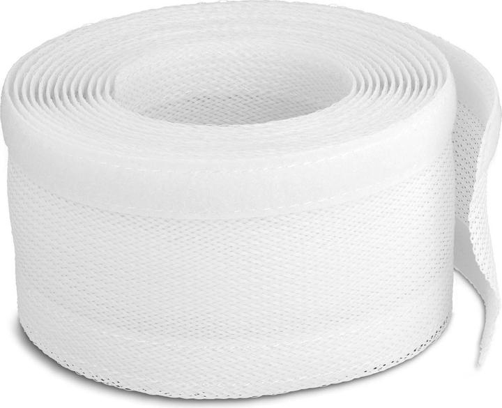 Actual product image Delock Braided hose with Velcro 5 m x 32 mm white (Cable conduit, 500 cm)
