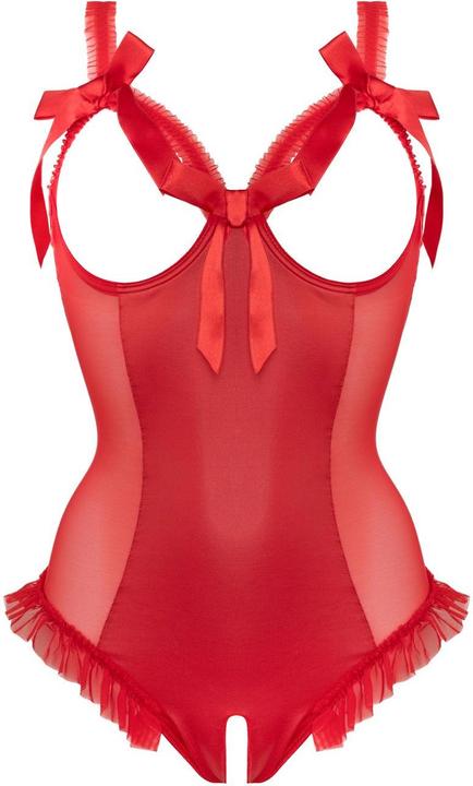 Produktbild Christine Le Duc Crotch/Cupless Wetlook Body Mistique Rot (S, M)
