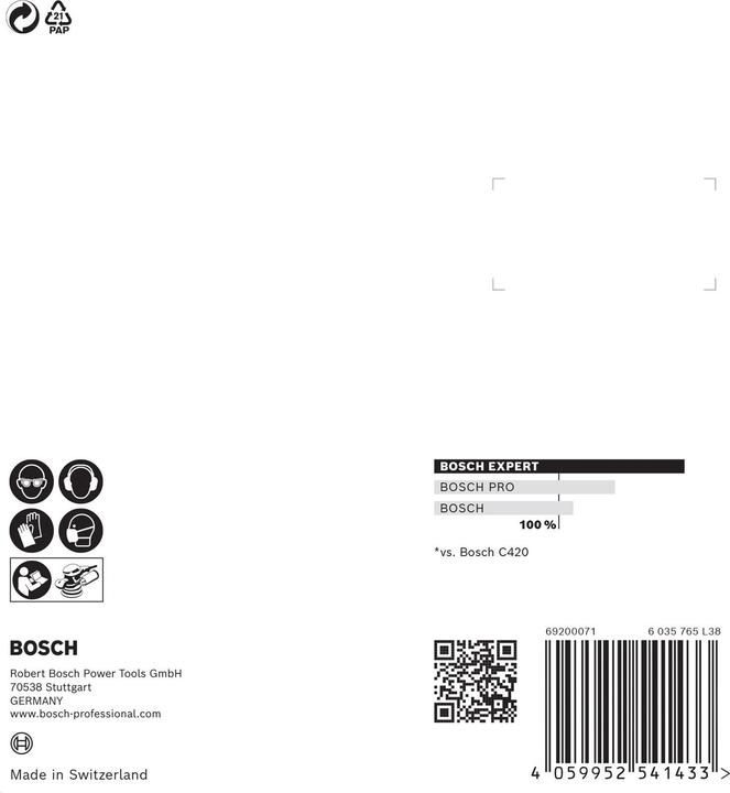 Productafbeelding Bosch Professional Zubehör Expert C470 Schuurpapier met 8 gaten voor excentrische schuurmachine, 125 mm, G 80, 5 stuks. (80)