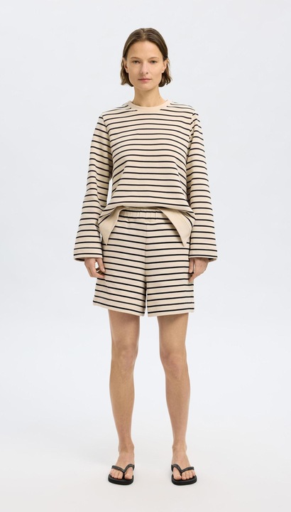 Produktbild Selected Femme Gestreiftes Baumwoll Sweatshirt (M)