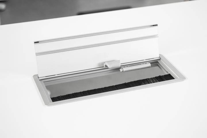 Hammerbacher Aletta per cavi da 30 cm con installazione, alluminio (Foro cavo, 30 cm)