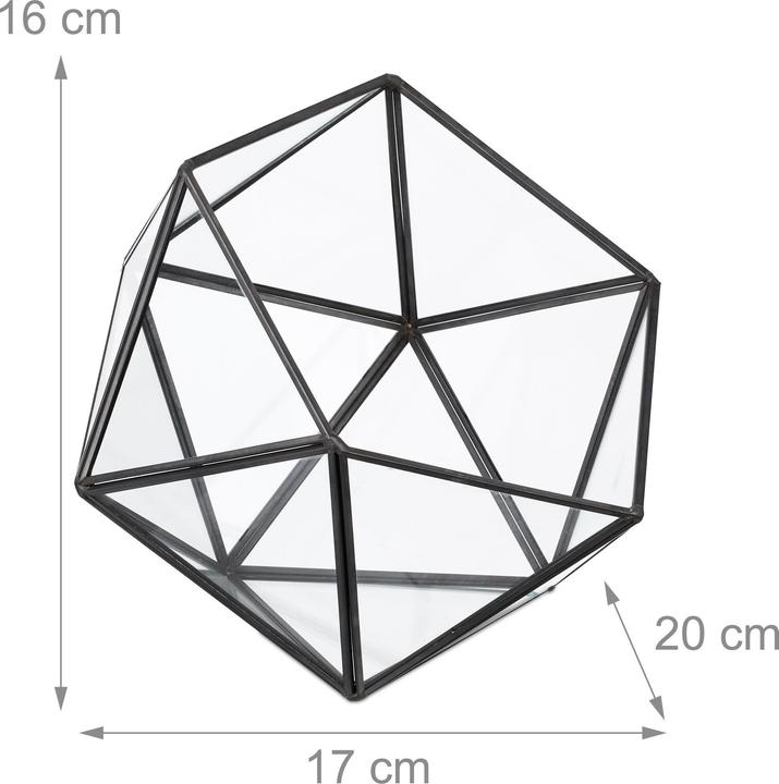 Produktbild Relaxdays Geometrisches Pflanzenterrarium aus Glas
