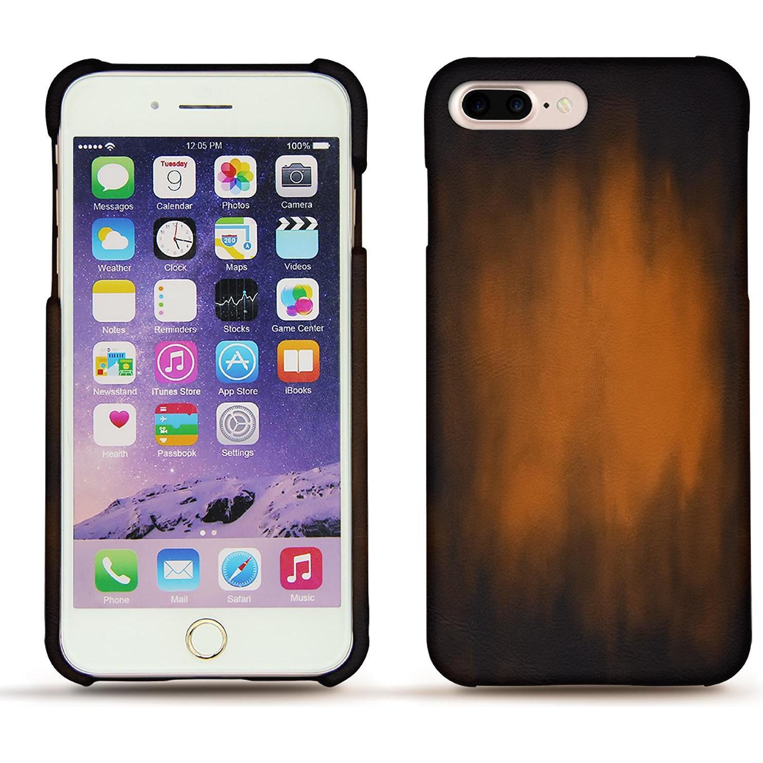 Noreve Lederschutzhülle (Apple iPhone 7 Plus), Smartphone Hülle, Braun