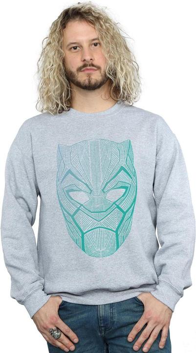 Immagine prodotto Felpa in cotone con maschera tribale Black Panther Uomo (M)