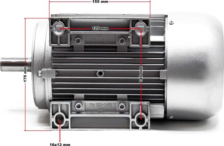 Actual product image Wiltec Professional Single-Phase Copper Electric Motor Double-Pole 230 V 2,2 kW with Copper Wire Coil