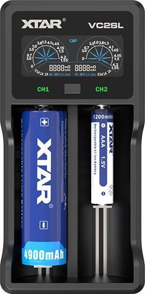 Actual product image Xtar VC2SL Batterieladegerät für Batterien Li-Ion / Ni-MH / Ni-CD 18650 (1 pcs., Chargers without battery)