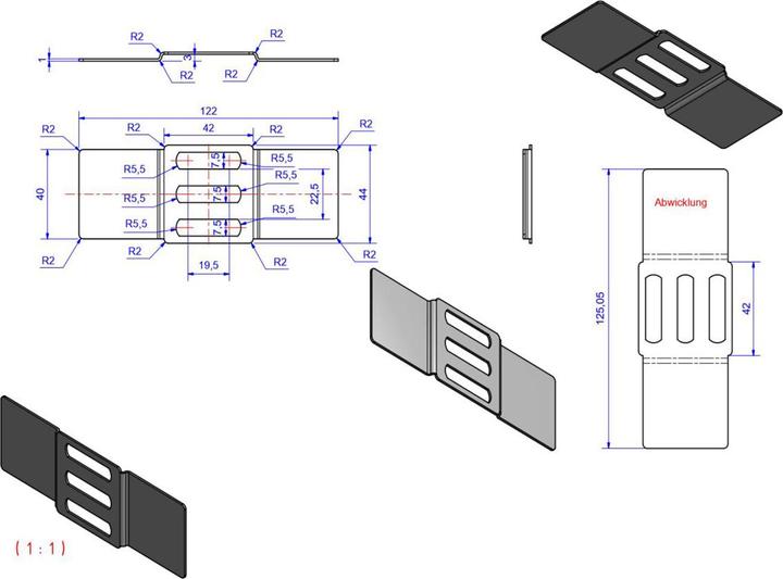Actual product image Bachmann IT PDU connecting link - PDU mounting brackets - 1U (pack of 2)