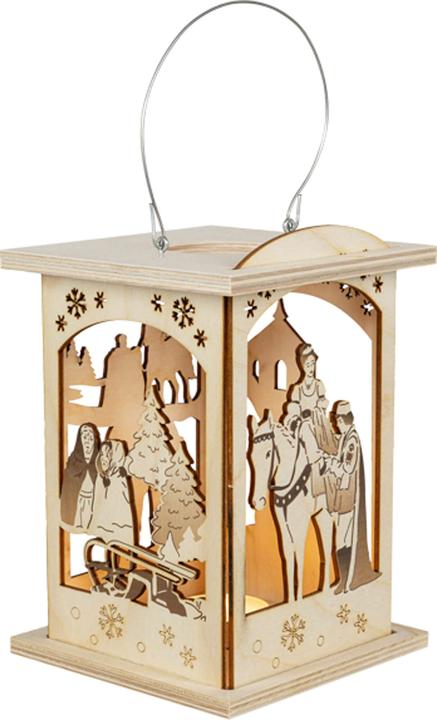 Saico Holzlaterne Drei Haselnüsse für Aschenbrödel® mit LED-Beleuchtung 16 cm (1 x)