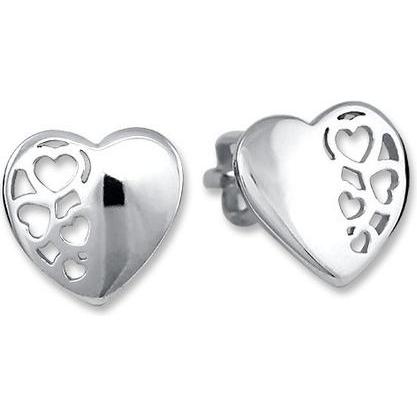 Brilio, Ohrringe, Silver - Silver earrings Heart 431 001 02802 04