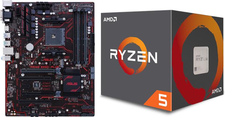 Produktbild ASUS PRIME B350-PLUS + Ryzen 5 1600