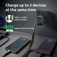 Image du produit Intenso Cables and wires POWER ADAPTER USB-C GAN +C520C/7810010 (100 W, 3 ports)