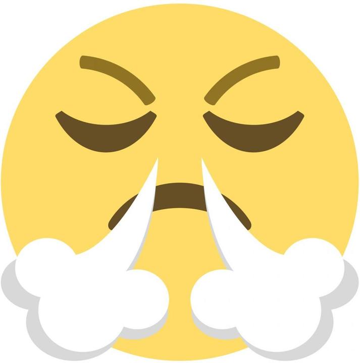 Actual product image Emojione Emoji Frustrated Face (100 x 100 cm)